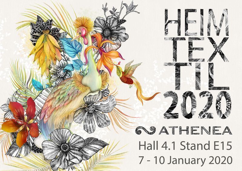 Affiche ASD Textiles pour le salon Heimtextil 2020 à Francfort.