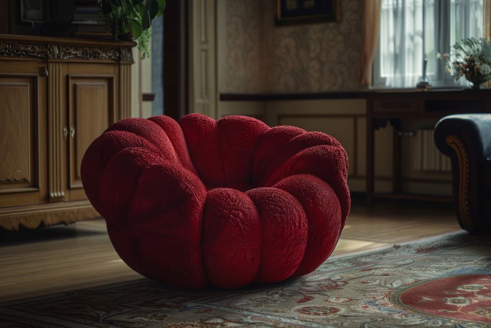 Fauteuil en tissu dans un salon